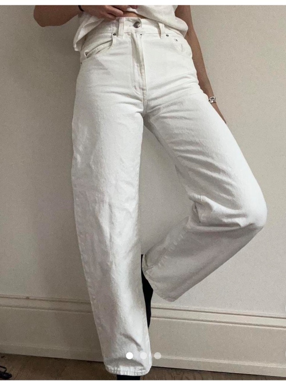 Classic High-Rise Wide-Leg Women’s Jeans in White